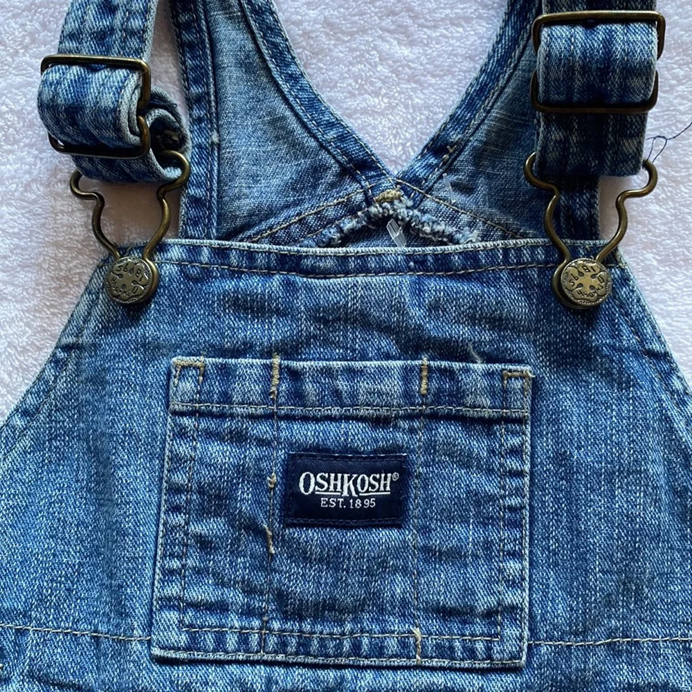Boys: Vintage Jean Overalls (Builder Theme)- size 12 mos EUC